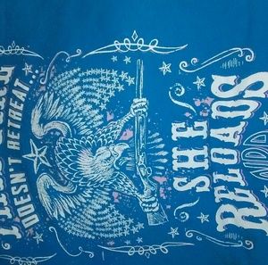 This girl doesn't retreat she reloads